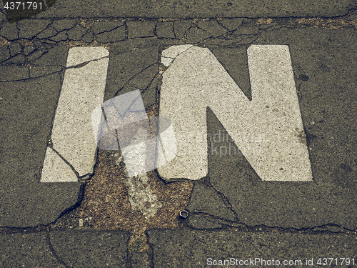 Image of Vintage looking In sign