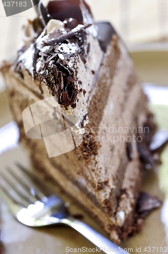 Image of Slice of chocolate cake