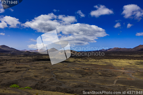 Image of Beautiful colors in the volcanic landscape of Lanzarote.