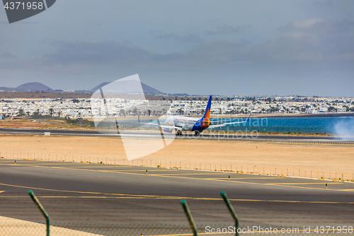 Image of ARECIFE, SPAIN - APRIL, 15 2017: Boeing 737-800 of Jet2holidays 