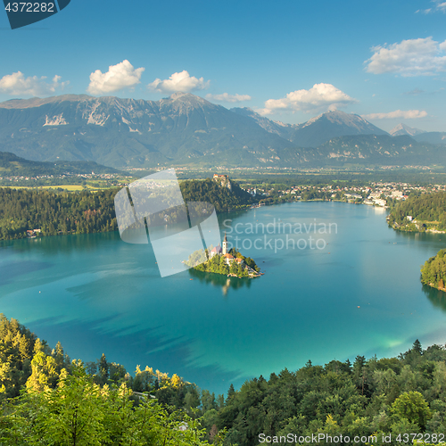 Image of Panoramic view of Lake Bled, Slovenia