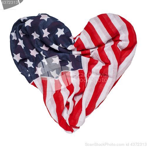 Image of Heart shape American flag