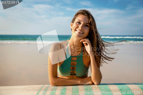 Image of Me, the beach and my surfboard