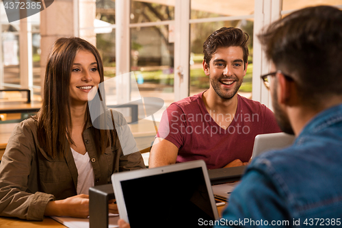 Image of Group of students working together