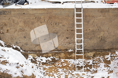 Image of Construction pit in winter