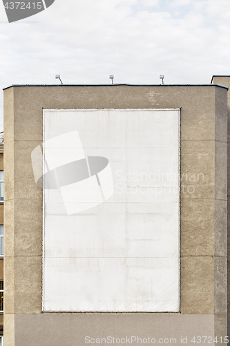 Image of White empty billboard on the wall
