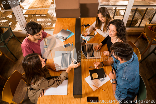 Image of Group of students working together