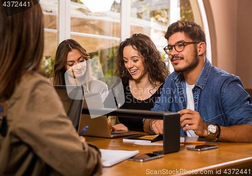 Image of Group of students working together