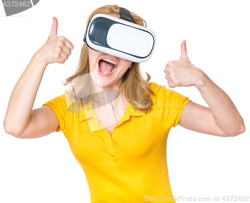 Image of Woman with VR glasses