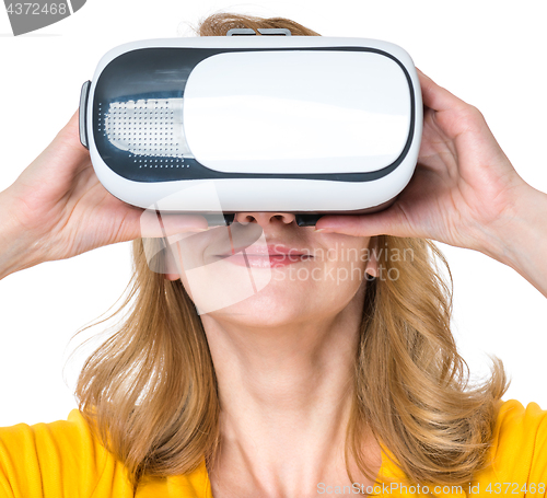 Image of Woman with VR glasses