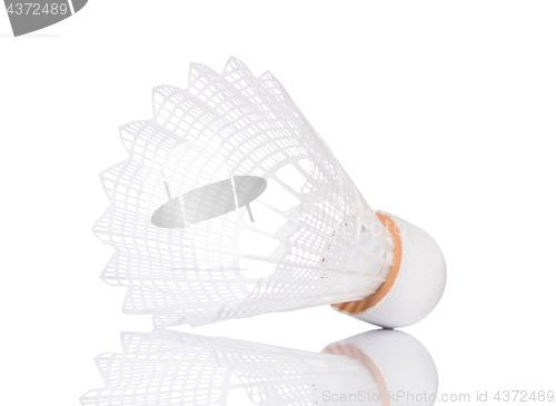 Image of White shuttlecock for badminton