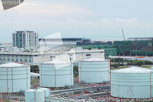 Image of oil tank at day