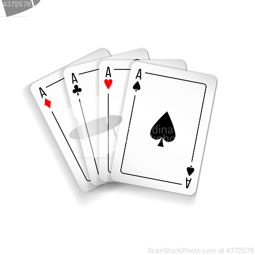 Image of Set of four aces deck of cards