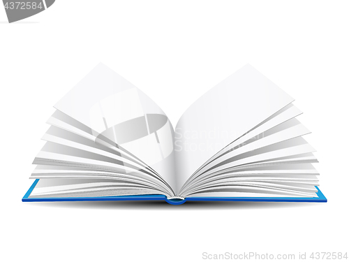 Image of open book on white background
