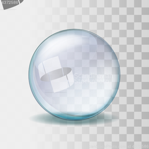 Image of Realistic transparent glass sphere illustration