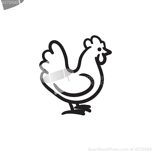 Image of Chicken sketch icon.