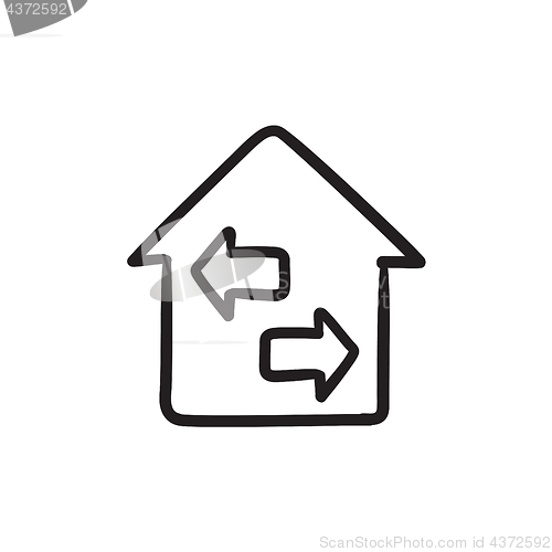 Image of Property resale sketch icon.