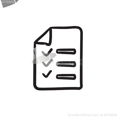 Image of Shopping list sketch icon.