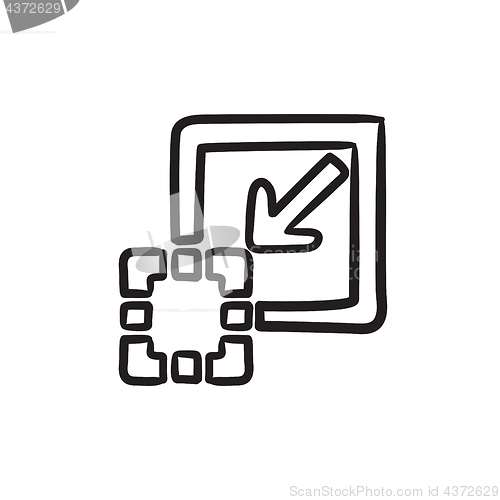Image of Add content sketch icon.