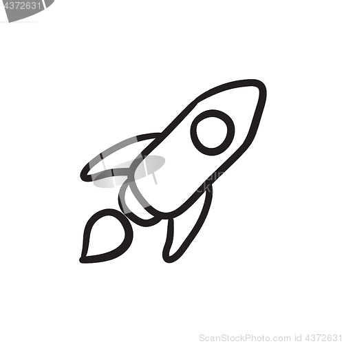 Image of Rocket sketch icon.