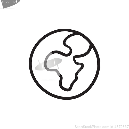 Image of Globe sketch icon.