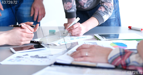 Image of Business Team At A Meeting at modern office building