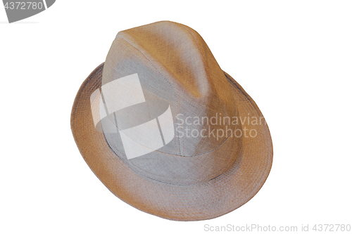 Image of beige hat on white background