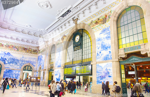 Image of Port Train station interior, Portugal