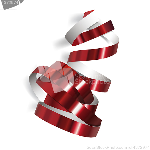 Image of Festive ribbon on white background