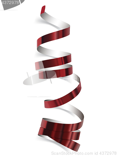 Image of Festive ribbon on white background