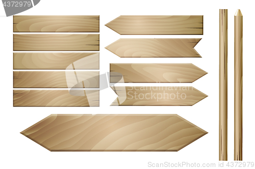 Image of Vector wooden planks