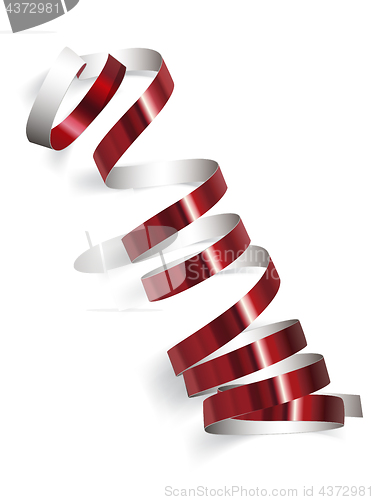 Image of Festive ribbon on white background