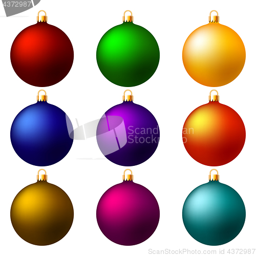 Image of Christmas balls. Christmas decorations.