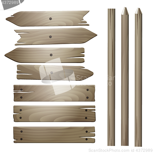 Image of Vector wooden planks