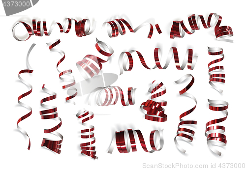 Image of Festive red ribbons