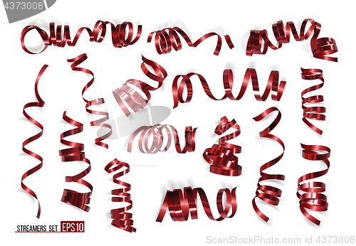 Image of Festive red ribbons