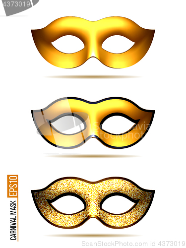 Image of Set of Golden Carnival Mask