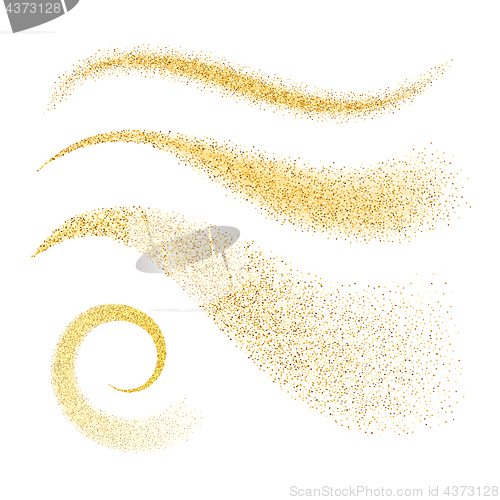 Image of Sparkle stardust. Golden glittering waves