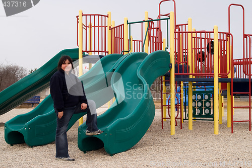 Image of Young Girl At Playground
