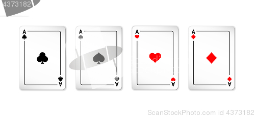 Image of Set of four aces deck of cards