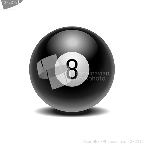 Image of Realistic black Eight Ball of predictions