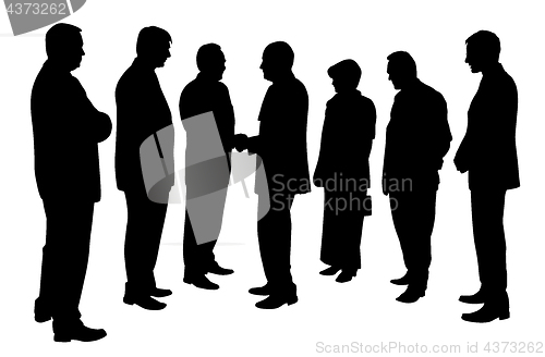 Image of Business people group at a meeting shaking hands