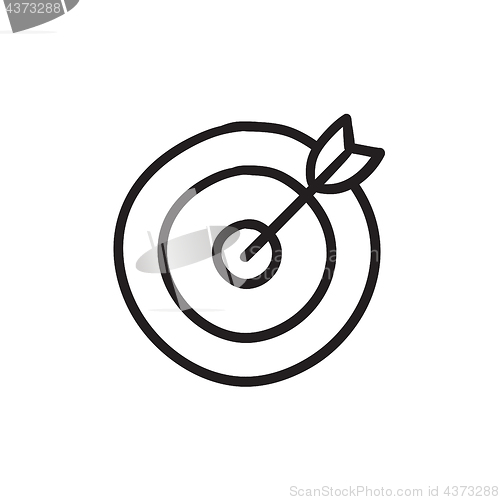 Image of Target board and arrow sketch icon.