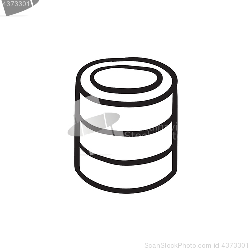 Image of Computer server sketch icon.