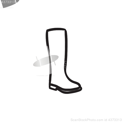 Image of High boot sketch icon. 