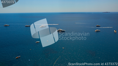 Image of Yachting on the Mediteranean Sea, Capri Island, Europe.