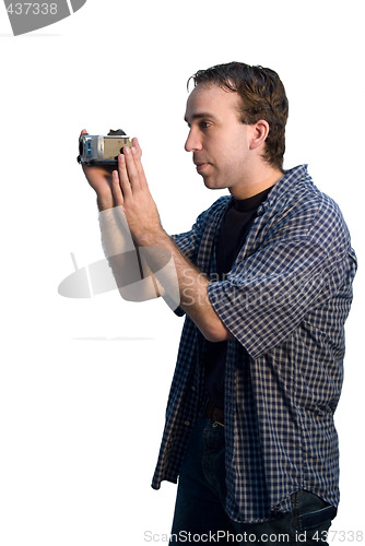 Image of Man Videotaping