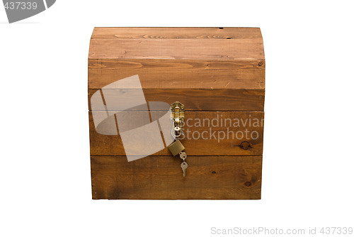Image of Isolated Wooden Chest