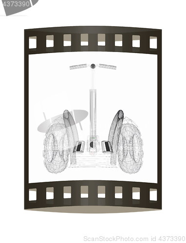 Image of Mini electrical and ecological transport on a white background. 