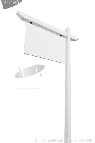 Image of Blank Real Estate Sign Isolated on a White Background.